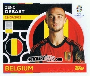 Sticker Zeno Debast - UEFA Euro 2024
 n. BEL9 - Topps