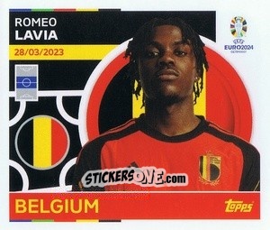 Sticker Romeo Lavia - UEFA Euro 2024
 n. BEL12 - Topps