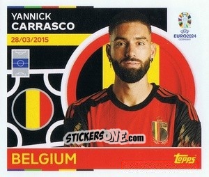 Sticker Yannick Carrasco - UEFA Euro 2024
 n. BEL15 - Topps