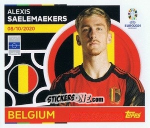 Sticker Alexis Saelemaekers - UEFA Euro 2024
 n. BEL16 - Topps