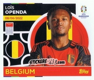 Sticker Loïs Openda - UEFA Euro 2024
 n. BEL21 - Topps