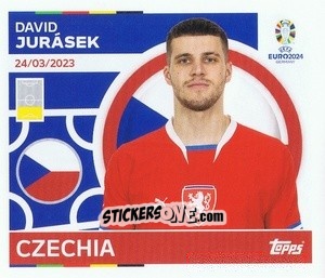 Sticker David Jurásek - UEFA Euro 2024
 n. CZE5 - Topps