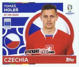 Sticker Tomáš Holeš - UEFA Euro 2024
 n. CZE10 - Topps