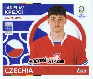 Sticker Ladislav Krejčí - UEFA Euro 2024
 n. CZE12 - Topps