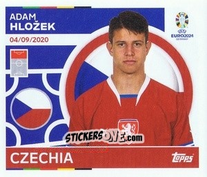 Sticker Adam Hložek - UEFA Euro 2024
 n. CZE16 - Topps