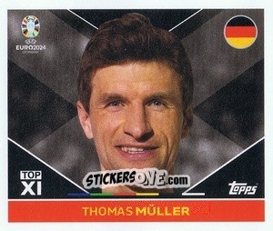 Sticker Thomas Müller - UEFA Euro 2024
 n. GER-TOP1 - Topps
