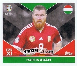 Sticker Martin Ádám - UEFA Euro 2024
 n. HUN-TOP1 - Topps