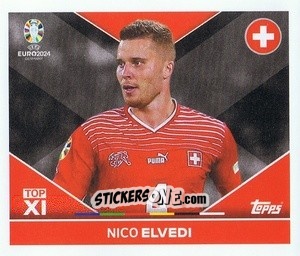 Sticker Nico Elvedi - UEFA Euro 2024
 n. SUI-TOP1 - Topps