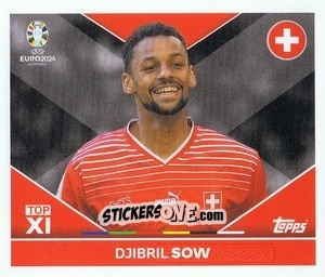 Sticker Djibril Sow - UEFA Euro 2024
 n. SUI-TOP2 - Topps