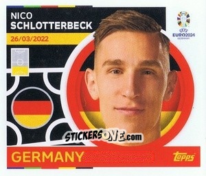 Sticker Nico Schlotterbeck - UEFA Euro 2024
 n. GER5 - Topps