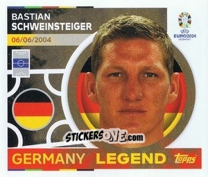 Sticker Bastian Schweinsteiger - UEFA Euro 2024
 n. GER20 - Topps