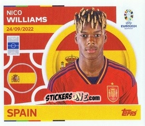 Sticker Nico Williams - UEFA Euro 2024
 n. ESP15 - Topps