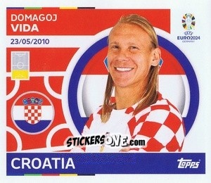 Sticker Domagoj Vida - UEFA Euro 2024
 n. CRO10 - Topps