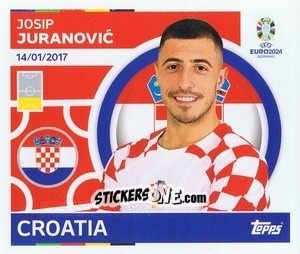 Sticker Josip Juranovic - UEFA Euro 2024
 n. CRO11 - Topps