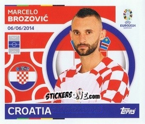 Sticker Marcelo Brozovic - UEFA Euro 2024
 n. CRO13 - Topps