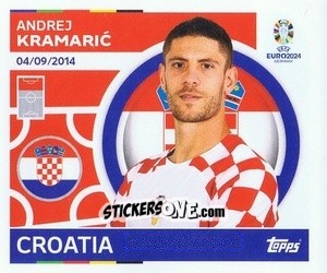 Sticker Andrej Kramaric - UEFA Euro 2024
 n. CRO20 - Topps