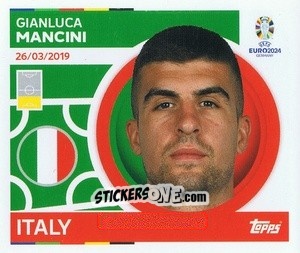 Sticker Gianluca Mancini - UEFA Euro 2024
 n. ITA11 - Topps