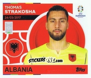Sticker Thomas Strakosha - UEFA Euro 2024
 n. ALB4 - Topps