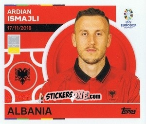 Sticker Ardian Ismajli - UEFA Euro 2024
 n. ALB9 - Topps