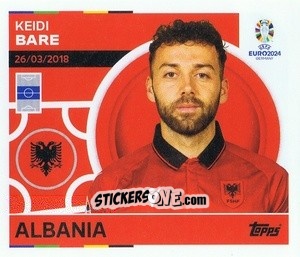 Sticker Keidi Bare - UEFA Euro 2024
 n. ALB10 - Topps