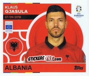 Sticker Klaus Gjasula - UEFA Euro 2024
 n. ALB11 - Topps