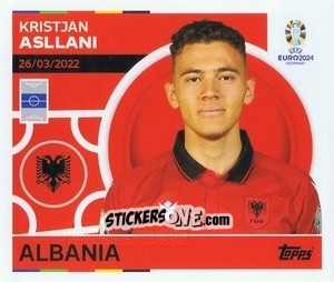 Sticker Kristjan Asllani - UEFA Euro 2024
 n. ALB13 - Topps