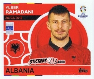 Sticker Ylber Ramadani - UEFA Euro 2024
 n. ALB15 - Topps