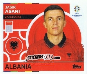 Sticker Jasir Asani - UEFA Euro 2024
 n. ALB16 - Topps