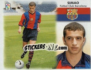 Sticker 1) Simao (FC Barcelona) - Liga Spagnola 1999-2000 - Colecciones ESTE