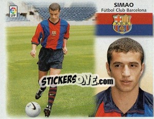Sticker 1) Simao (FC Barcelona) - Liga Spagnola 1999-2000 n. 525 - Colecciones ESTE