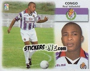 Sticker 1 bis) Congo (R Valladolid) - Liga Spagnola 1999-2000 - Colecciones ESTE