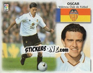 Cromo 16) Oscar (Valencia) - Liga Spagnola 1999-2000 - Colecciones ESTE