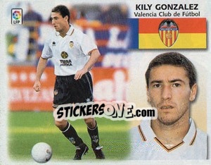 Sticker 28) Kily Gonzalez (Valencia) - Liga Spagnola 1999-2000 n. 564 - Colecciones ESTE