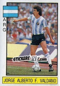 Cromo Jorge Alberto F. Valdano - Supersport 1986 - Panini