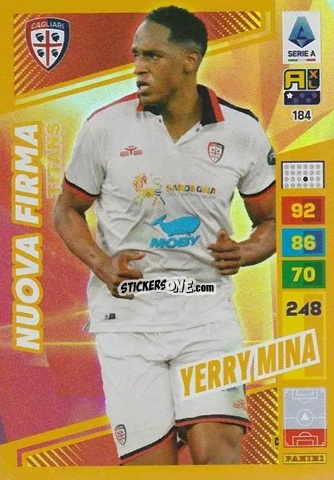 Sticker Yerry Mina - Calciatori 2023-2024. Adrenalyn XL TITANS n. 184 - Panini