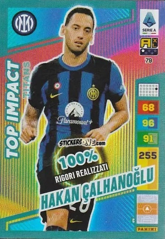 Sticker Hakan Çalhanoğlu - Calciatori 2023-2024. Adrenalyn XL TITANS n. 79 - Panini