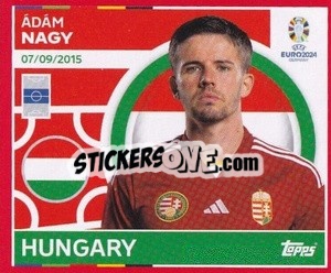 Sticker Ádám Nagy - UEFA Euro 2024. Swiss Edition n. HUN12 - Panini