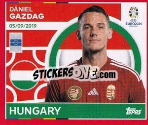 Sticker Dániel Gazdag - UEFA Euro 2024. Swiss Edition n. HUN14 - Panini