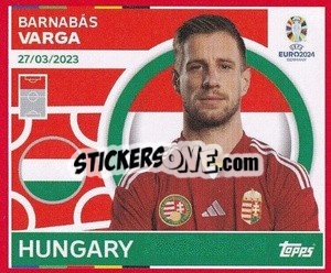 Sticker Barnabás Varga - UEFA Euro 2024. Swiss Edition n. HUN17 - Panini