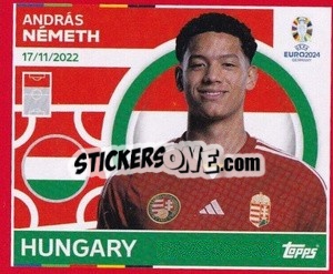 Sticker András Nemeth - UEFA Euro 2024. Swiss Edition n. HUN20 - Panini