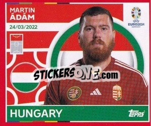 Sticker Martin Ádám - UEFA Euro 2024. Swiss Edition n. HUN21 - Panini