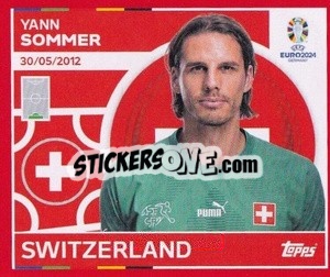 Sticker Yann Sommer - UEFA Euro 2024. Swiss Edition n. SUI4 - Panini