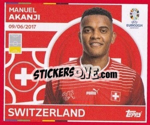 Sticker Manuel Akanji - UEFA Euro 2024. Swiss Edition n. SUI6 - Panini