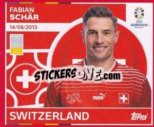 Sticker Fabian Schär - UEFA Euro 2024. Swiss Edition n. SUI9 - Panini
