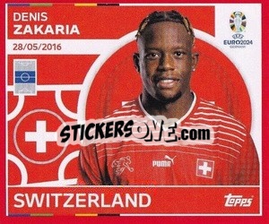 Sticker Denis Zakaria - UEFA Euro 2024. Swiss Edition n. SUI12 - Panini