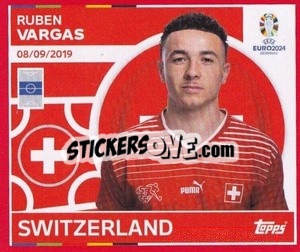 Sticker Ruben Vargas - UEFA Euro 2024. Swiss Edition n. SUI18 - Panini