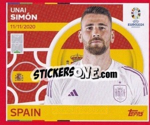 Sticker Unai Simón - UEFA Euro 2024. Swiss Edition n. ESP4 - Panini