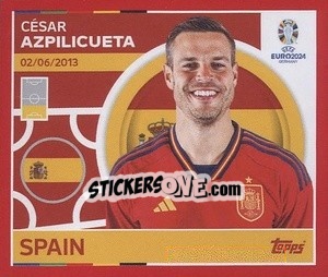 Sticker César Azpilicueta - UEFA Euro 2024. Swiss Edition n. ESP5 - Panini