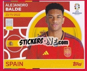 Sticker Alejandro Balde - UEFA Euro 2024. Swiss Edition n. ESP7 - Panini