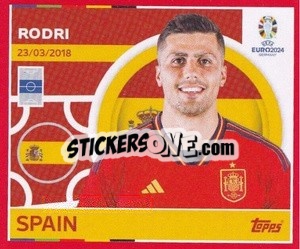 Sticker Rodri - UEFA Euro 2024. Swiss Edition n. ESP13 - Panini